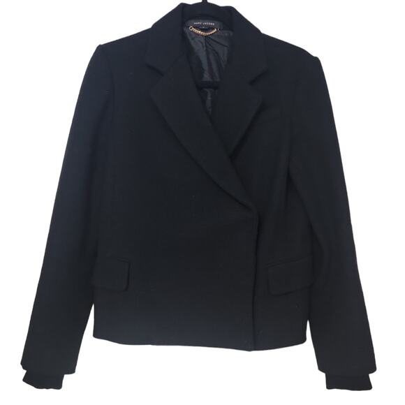 Marc Jacobs Wool Black Blazer Size 0 Suit Jacket - Picture 1 of 7